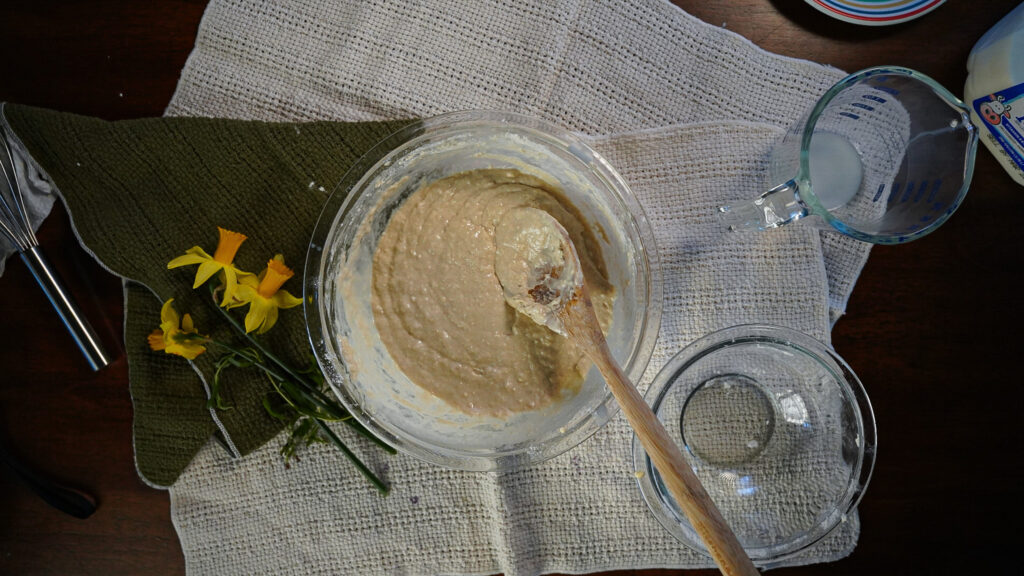 Muffin batter for blueberry muffins